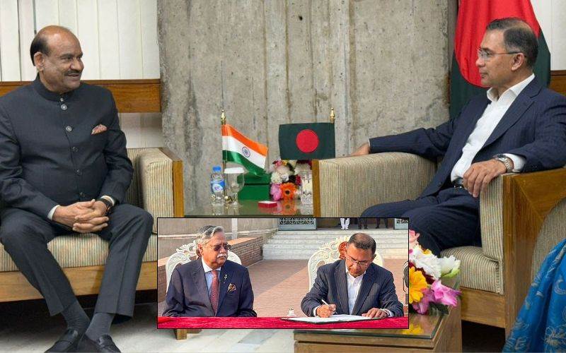  بنگلہ دیش کے 11ویں وزیراعظم طارق رحمان سے  اوم برلا کی ملاقات 